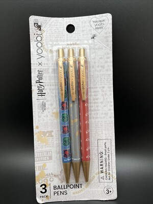 HARRY POTTER YOOBI X 3 BALLPOINT PENS (SEALED/NEVER USED)