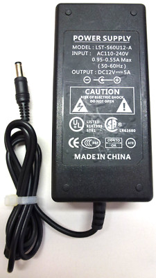 Power Supply LST-S60U12-A Netzteil 12V= 5A 60W  Hohlstecker 5,5mm*2,5mm