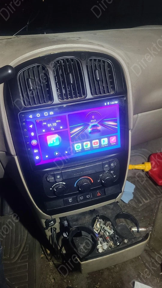 Radio de coche GPS estéreo 10" CarPlay para Dodge Grand Caravan 2001-2007 Android 13 Foto 4 de 4