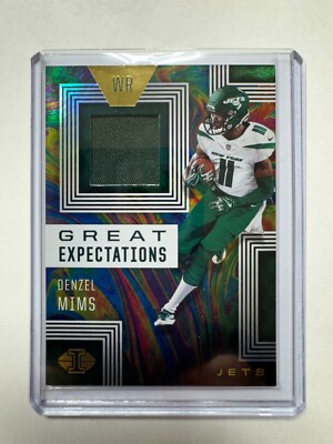 Denzel Mims 2020 Panini Illusions Great Expectations Patch New York Jets #GE20
