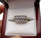 14K Yellow Gold Tanzanite & Diamond Ring Size 8 [R215] — photo 1