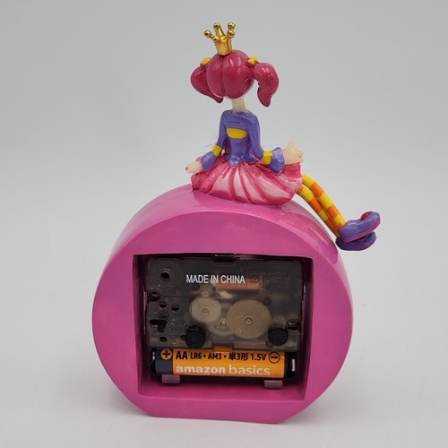Little Princess 5.5 Inch Colorful Whimsical Battery Alarm Clock Tested Works - Picture 9 of 12