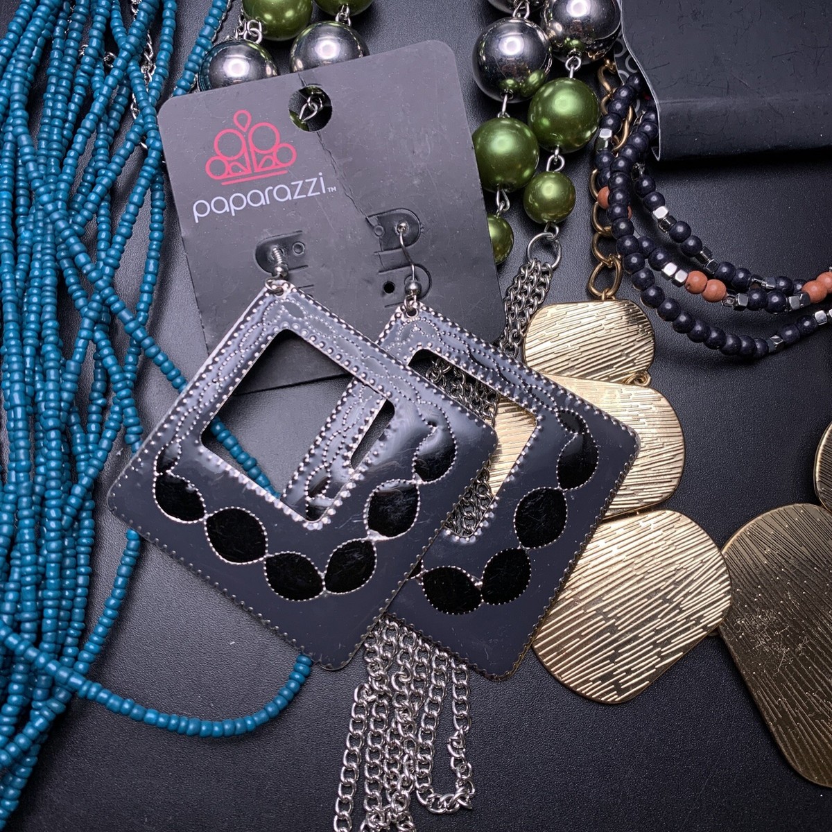 Paparazzi Jewelry Lot Necklace Earrings Set Stretch Bracelet Seed