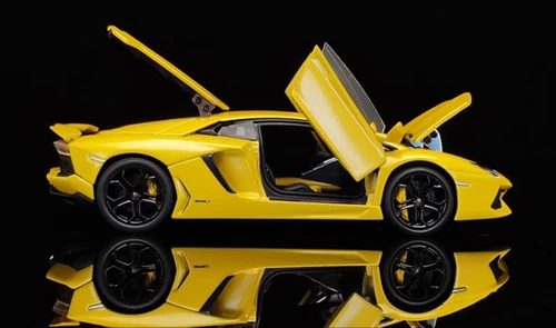 AUTOart 1/43 Alloy fully open car model Lamborghini Aventador LP700-4 Yellow - Picture 3 of 11