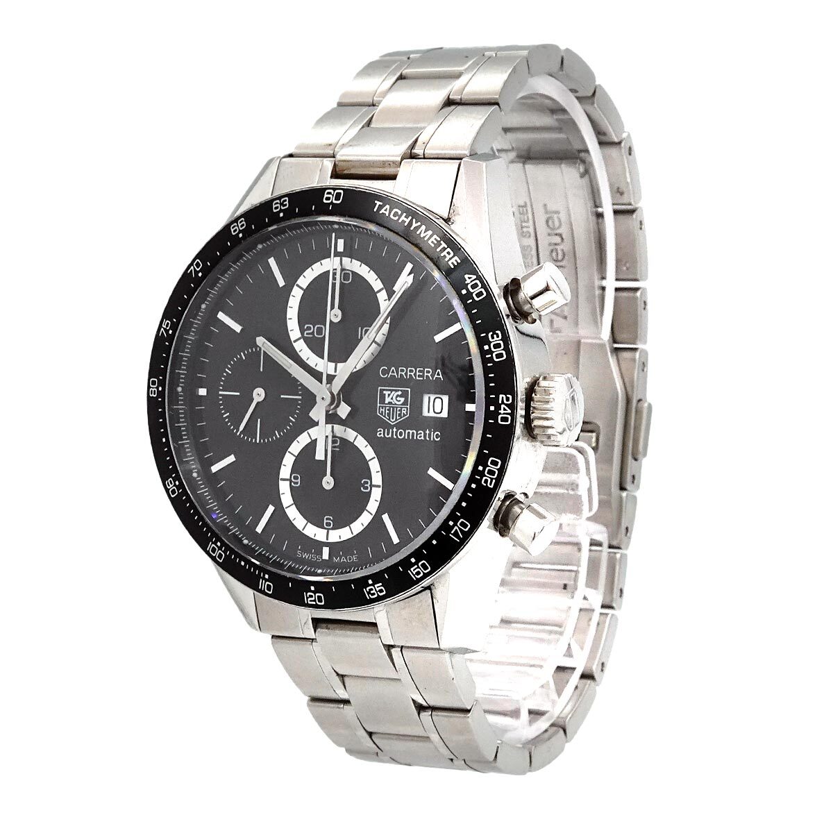 TAGHeuer Carrera Chronograph CV2010 Automatic Black Dial Mens