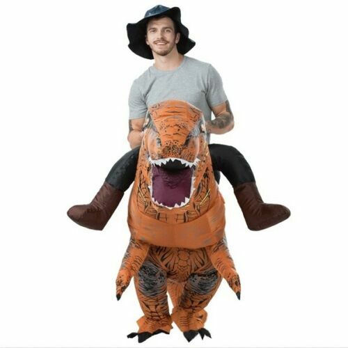 Inflatable Dinosaur Dino Adult or Kids Costume Funny Cosplay Blow up Mascot Suit