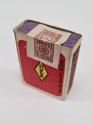Vintage SHIP Matches MatchBox Wimco India Tax Stamp - Full Sealed