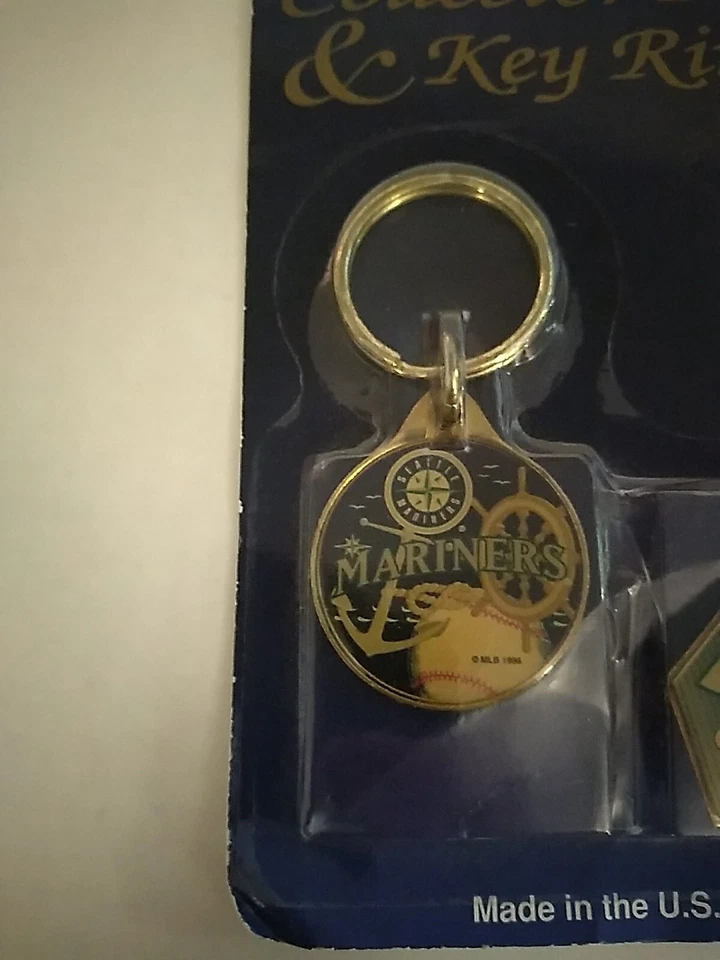 Vintage Officially Licensed Seattle Mariners Collector Pin And Key Ring - Image 2 of 4