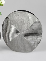 Vase „Antik-Silber“, Aus Keramik, Ca. 25Cm