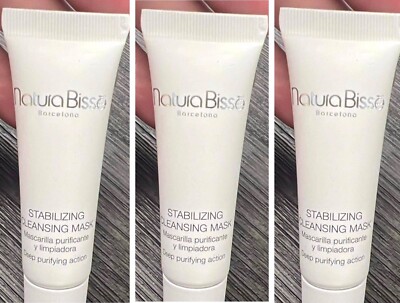 3x Natura Bisse Stabilizing Cleansing Mask 0.3oz / 10ml each Travel Size New