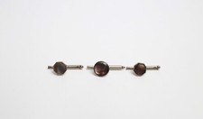 Vintage Round Mother Of Pearl Brass Shirt Studs Set