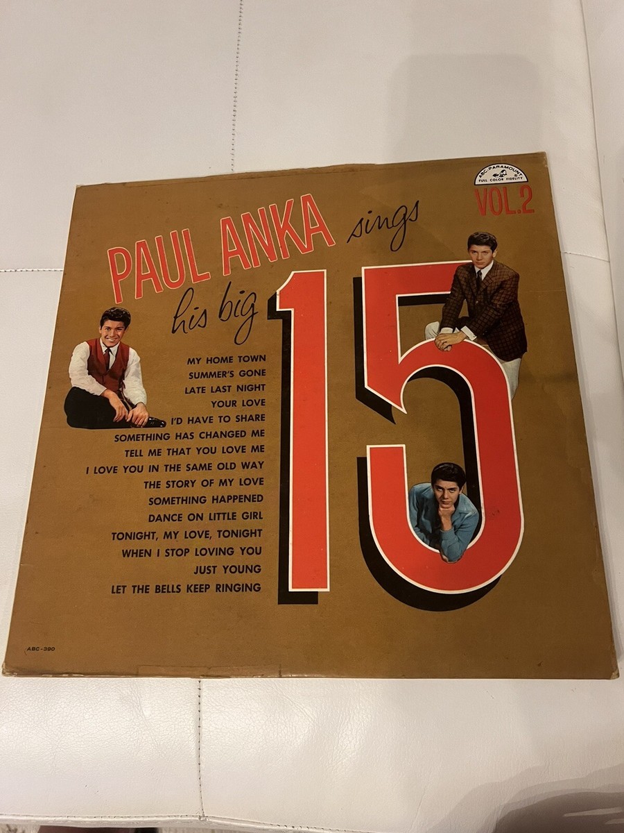 Paul Anka Sings His Big 15 LP Record ABC-Paramount ABC 323 | eBay