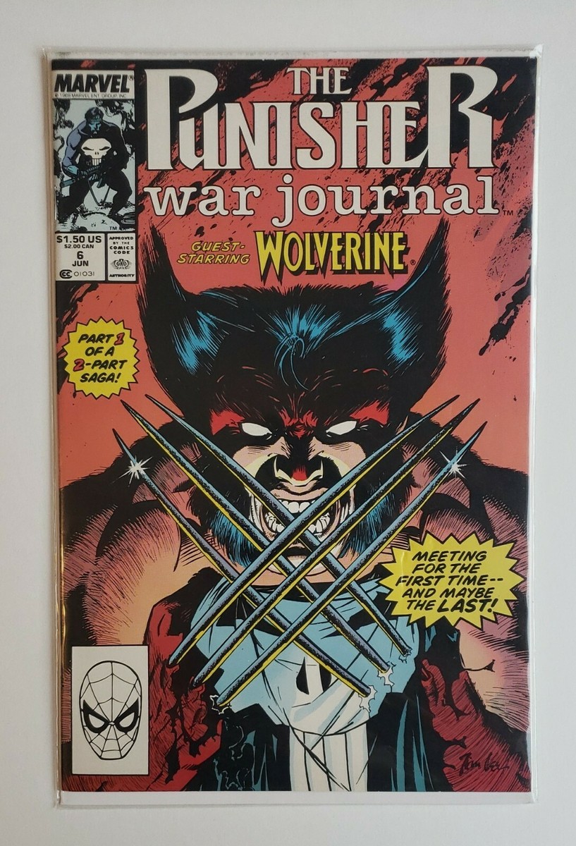 Punisher War Journal #6 Cover Art by Jim Lee Punisher vs Wolverine