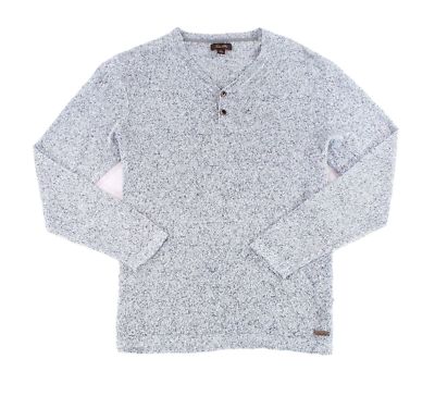 Tasso Elba Mens Marled Linen Pullover Sweater Blue Marl  XXL