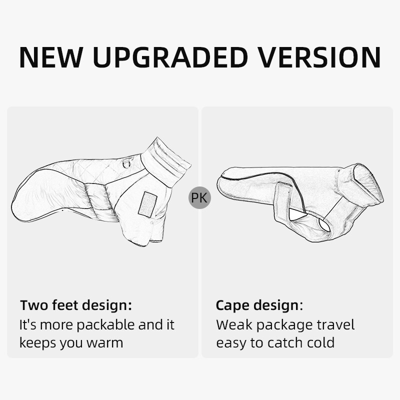 Pet Dog Warm Padded Vest Coat Waterproof Reflective Winter Dogs Jacket