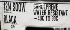 Carol 02726 12/4C Carolprene SOOW 90C/600V Portable Power Cable Cord Black/25ft