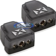 NVX XBTU2PK 2 Pack: Universal Satin Chrome Positive/Negative Battery Terminals
