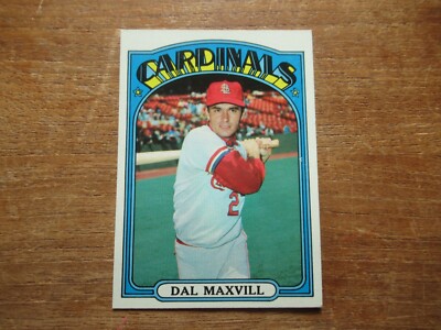1972 TOPPS DAL MAXVILL #206 ST LOUIS CARDINALS HIGH GRADE NO CREASES NICE!