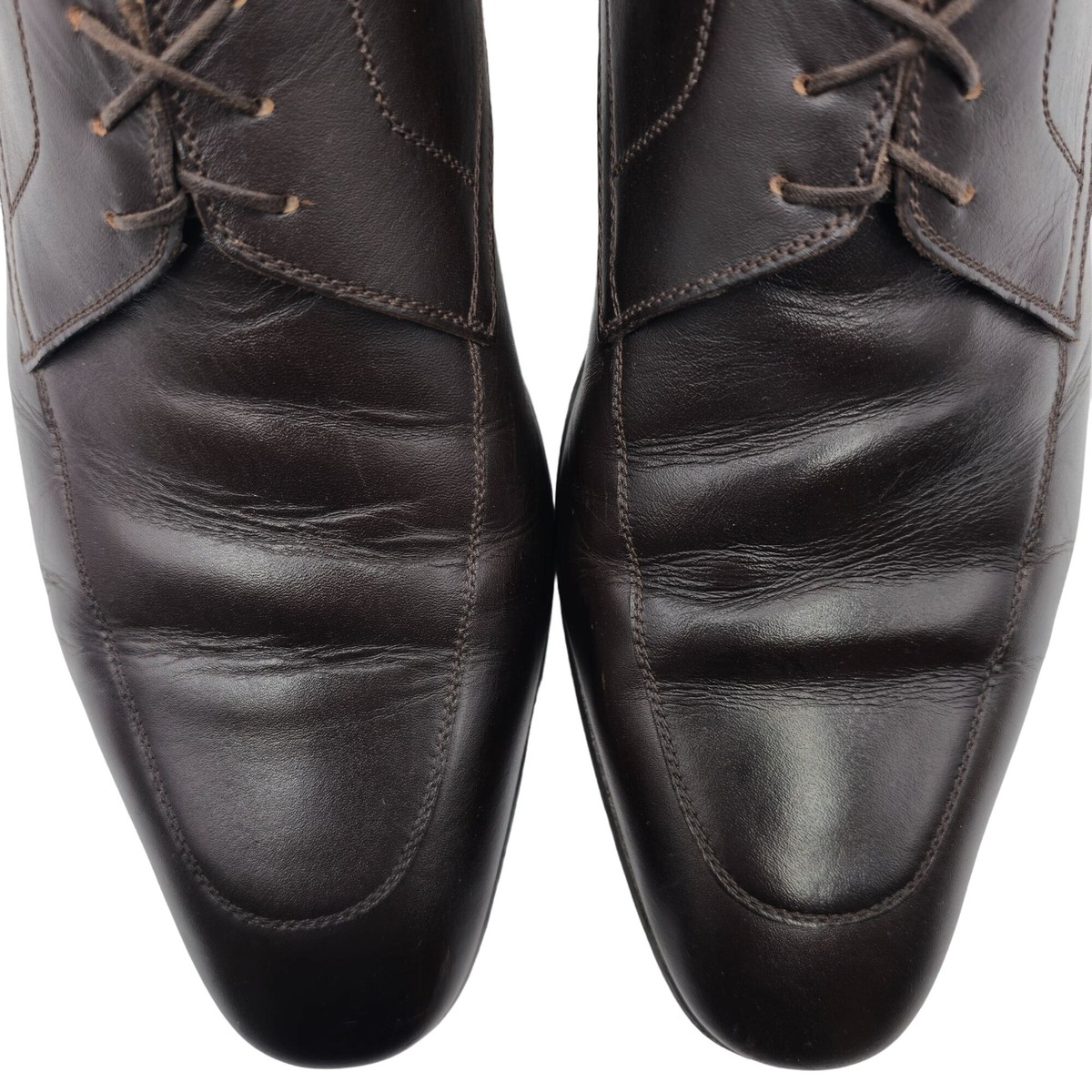 a. testoni Dark Brown Leather Oxfords A. Testoni Men main image 2