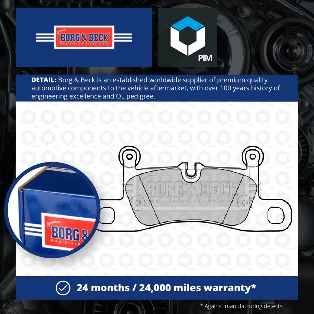 Brake Pads Set fits VW TOUAREG 7P 3.0D Rear 10 to 18 B&B 7P0698451