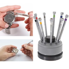 19x Set Reversible Blades Watch Repair Tools Watchmakers Jewellers Screwdriver