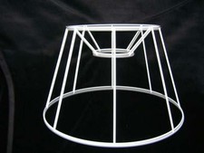 FRENCH DRUM WIRE LAMPSHADE FRAME  14" BASE 