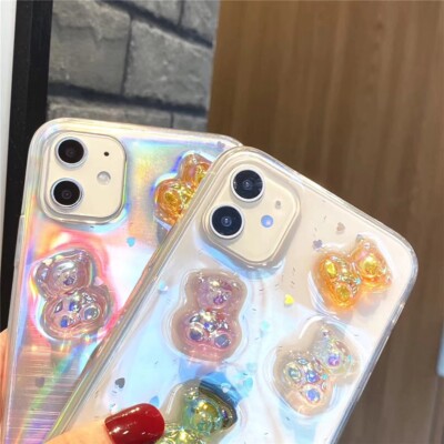 Custodia IPhone 11 PRO Max Bear Village - TPU Silicone, Design Cuore, Trasparente - Foto 5