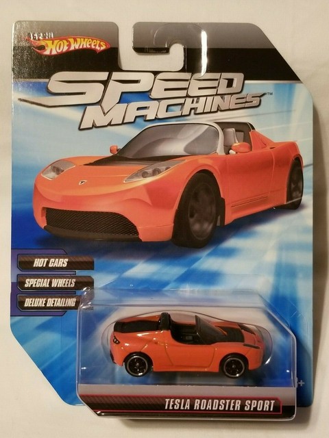 Hot Wheels 2010 Speed Machines Orange Tesla Roadster Sport