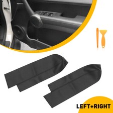 Fits 2007-2012 Honda Cr-v Crv Leather Front Door Panels Armrest Cover 2pcs Black