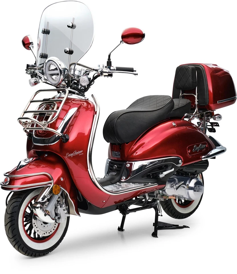 Motorroller 50 ccm Burnout EasyCruiser Dunkelrot Metallic 45 km/h - Bild 3 von 4