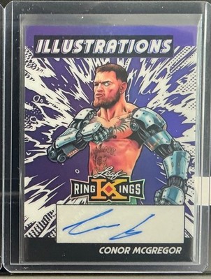 2026 Leaf Ring Kings Conor McGregor Auto Autograph Illustrations Purple #d 2/7