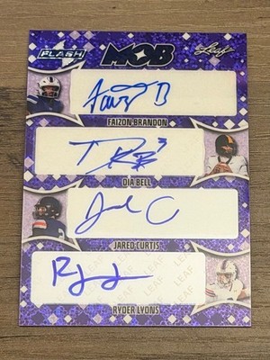2025 Leaf Flash Faizon Brandon Dia Bell Jared Curtis Ryder Lyons Quad Auto 1/1