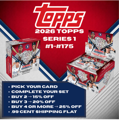2026 Topps Series 1 Baseball Singles #1-175 You Pick Complete Your Set