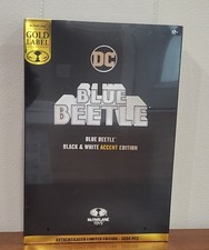 McFarlane Toys DC Multiverse Blue Beetle Gold Label Black & White Accent SEALED