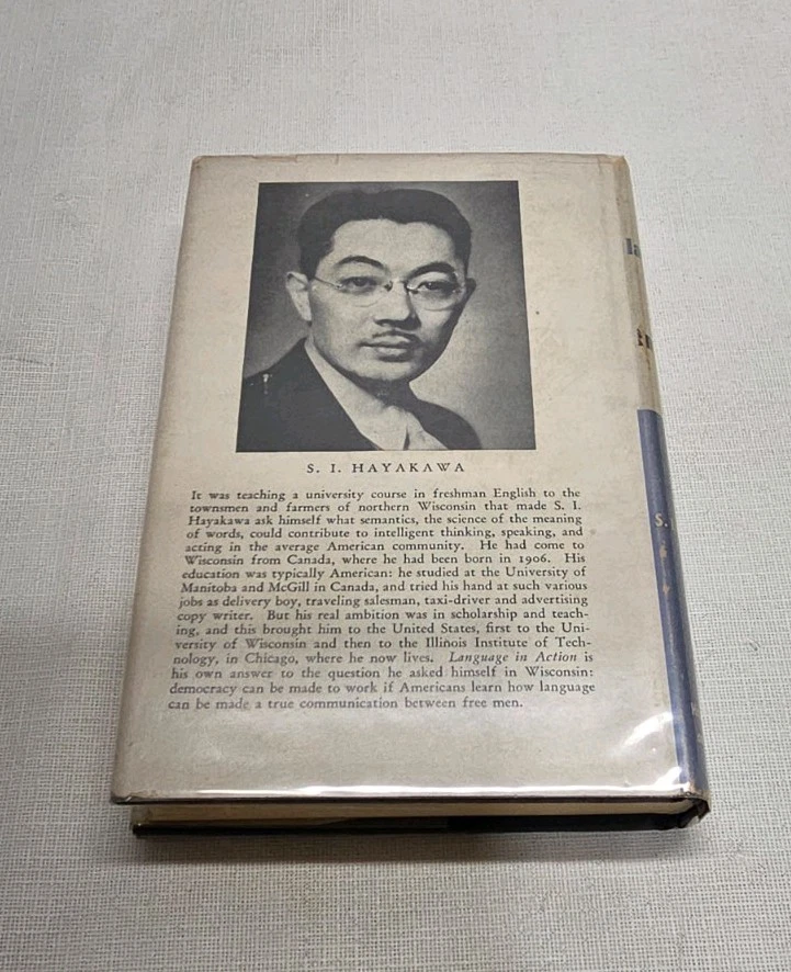 LANGUAGE IN ACTION - S I Hayakawa - 1941 Signed Inscribed Rare Vintage Book - Image 2 of 4