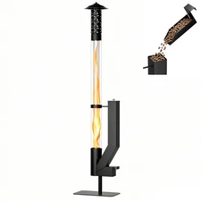 Patio Pellet Heater 61.8" - Smokeless Pellet Fire Pit & Stove