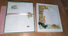 Vintage Hallmark Stationery Set Animals Raccoon May God Bless You New READ