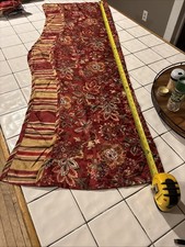 Red Floral Curtain Valance, Set Of 2 52 X 18
