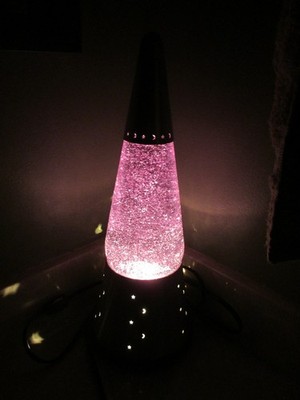 Vintage Purple Wizard Glitter Lamp *Works* Lava Lite