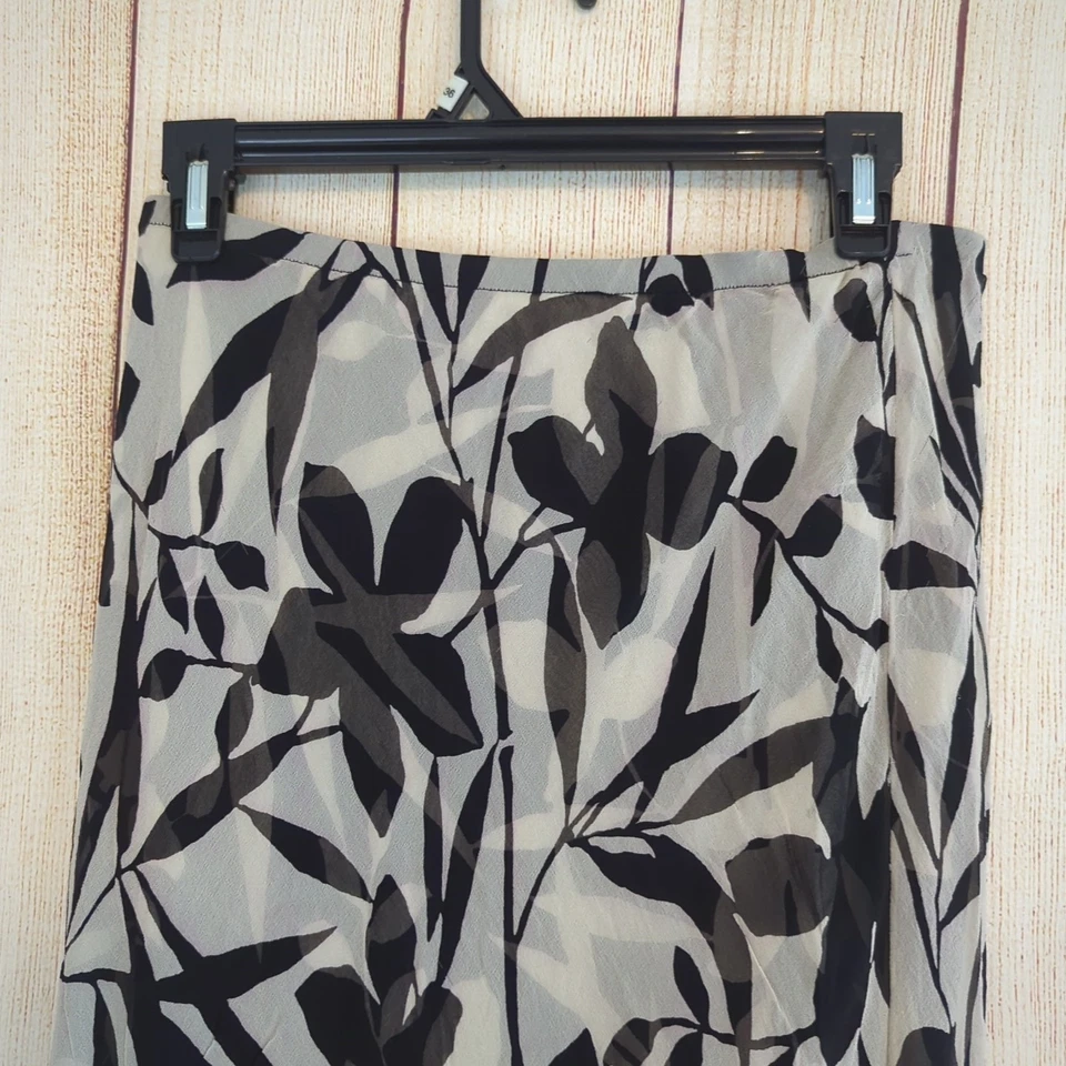 Falda Adrianna Papell Mujer Floral 100% Hada Seda Núcleo Y2K 12 Foto 3 de 4