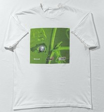 VTG 90s Microsoft Active X Site Builder Tech Earth Art T Shirt Sz XL