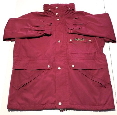 Fila Magic Line Vintage Jacke XL Burgundy Hooded Technical Outdoor Parka sehr guter Zustand