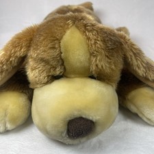 Vintage 2000 Toys R Us Animal Alley Laying Brown Darby Puppy Dog Large Plush 17  