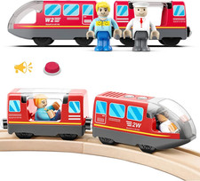 Eisenbahn Elektrische Lok Holzeisenbahn Zug, Batteriebetriebener Lokomotivzug, L