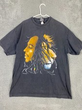 Bob Marley Zion rootswear Rasta Graphic T Shirt Size XL Reggae Vibes Peace Love