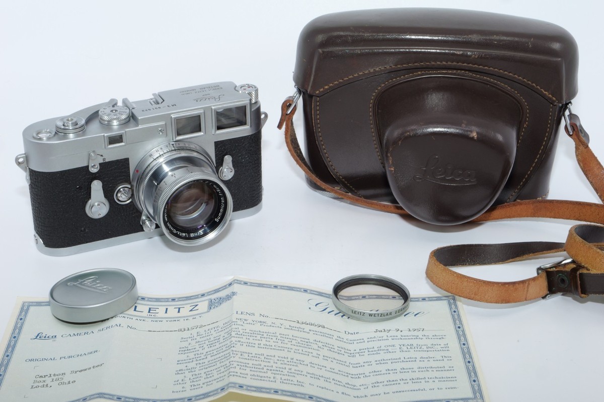 Leica M3 DS Summicron M50mm F2 露出計 純正ケース Leica M3 DS 35mm Rangefinder Camera matching Summicron-M 5cm f2