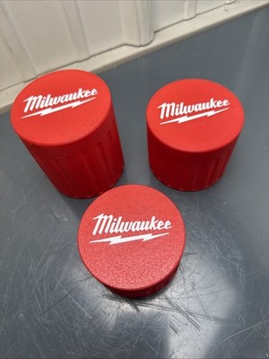 Milwaukee Container Set of 3 Sizes Threaded Screw & Parts Storage 3D Printed