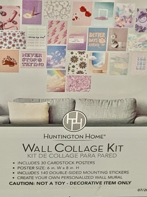 2 Wall Collage Kit - 30 6x8 In Cardstock Posters  One Opened To Show Items