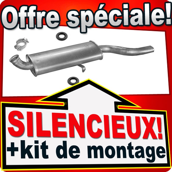 Silencieux arrière pour Audi 80 Coupe et 90 essence ou diesel de 1979 à 1991