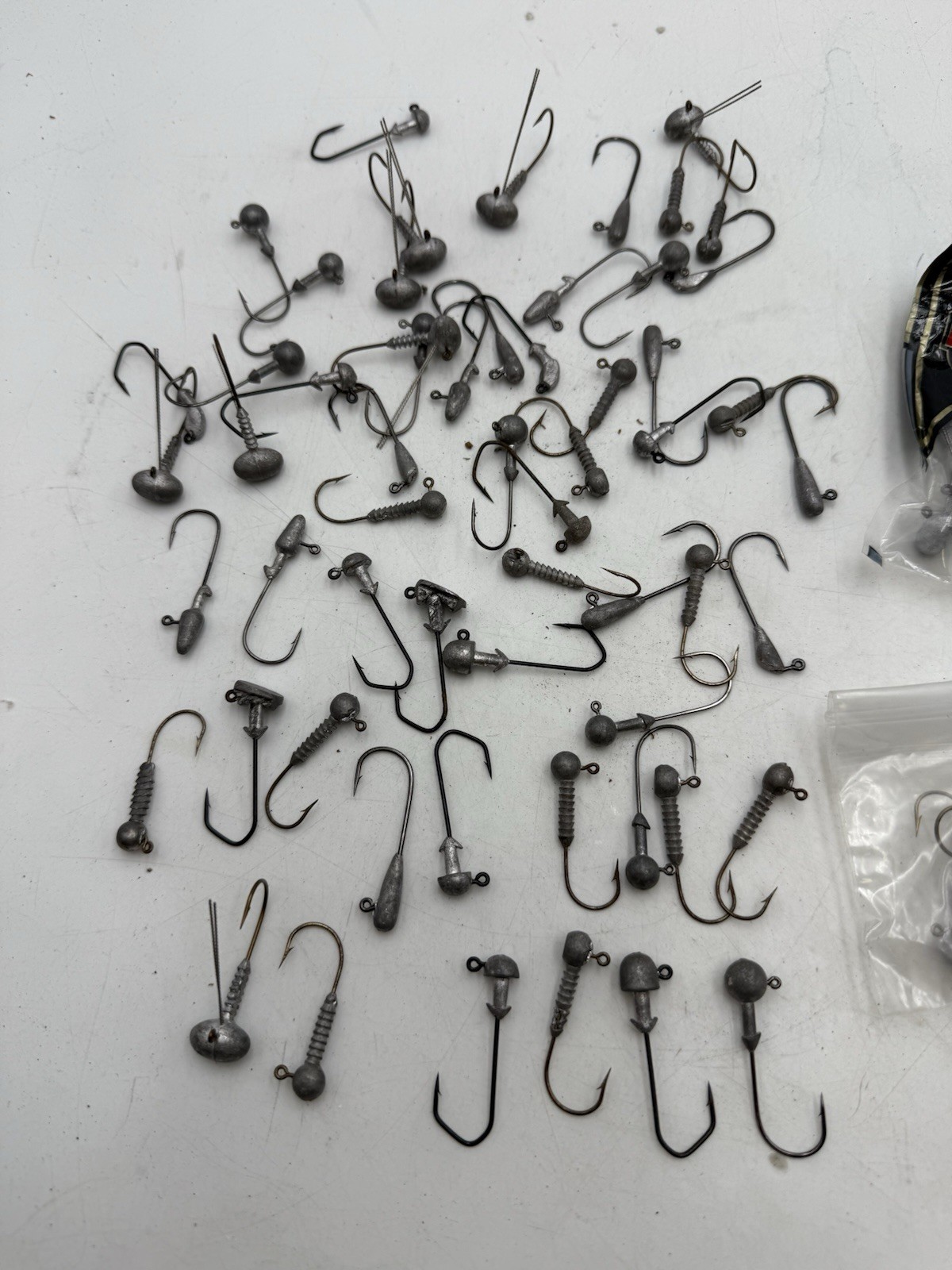 JigHead Hook Lot Weighted Hooks Varity of Sizes HUGE LOT Stand Up Football MORE!